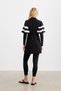 Black Striped Detailled Tight Swimsuit Ji̇le - 7