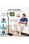 Yelajoy Tablet Floor Stand,Height Adjustable Universal Metal Tablet Holder for 4.5-12.9 Inch Devices,360 Degree Rotation,Dark Black - 3