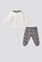 U.S. Polo Assn Cream Hat Shirt Collar Baby 3 Piece Set - 3