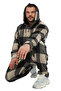 Hooded Overshirt Wide Cut Hooded Towel Shirt 5046 - 8