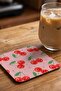Disco Cherry Disco Ball Patterned Coaster - 2