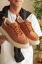 Zrk-702 premium high quality tan suede daily men's classic shoes - 5