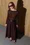 Belted Pleated Maxi Skirt - 2
