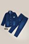 Buttoned Polo Collar Boys' Jean 3-Piece Set - 2