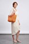 Straw Beach Handbag with Faux Leather Strap - 2