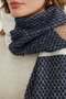 Color Block Honeycomb Patterned Shawl - 6