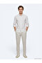 Beige Striped Regular Fit Long Woven Casual 100% Cotton Shirt - 2