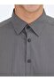 Anthracite Striped Regular Fit Long Woven Sport Cotton Blend Shirt - 4