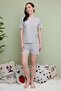 Striped Crew Neck Shorts Pajama Set - 4
