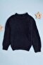 Bearded Stand Collar Girl's Sweater - 3