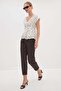 Polka Dot Pleated Blouse with Lace-Up Back - 4