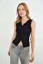 Double Zipper Slim Fit Blouse - 5