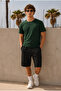Men's Trend Crew Neck Comfortable Basic Green T-Shirt - 2