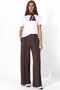 Modal Touch Rib Detailed Straight Leg Trousers - 2