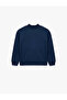 Shardonlu Printed Long Sleeve Zipper Detailed Stand Collar Oversize Sweatshirt - 5