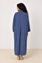 Long Shirt with Buttonhole Pockets Navy Blue - 4