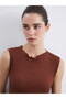 Original Oval Collar Textured Blouse - 8