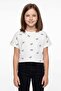 Bow Printed Girls' Crop T-Shirt - 2
