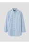 Blue Hakim Yaka Poplin Women's Shirt Tunic