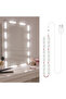 شريط إضاءة LED بمنفذ USB، 42 مصباح LED، مرآة تزيين، مرآة مكياج، إضاءة قابلة للتعتيم، تحكم باللمس.