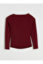 Lcw Everyday Plum Boat Neck Gathered Blouse - 8