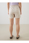 Two Mt Shop Quality Xside Beige Women's Shorts with Elastic Waist - 4