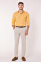 Men's Side Pocket Slim Fit Beige Chino Trousers - 2