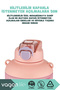 1100ml New Collection Large Size Dual Color Silicone Straw Motivational Polycarbonate Water Bottle with Neck Strap and Handle, Sticker Gift Included - 2