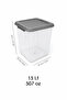 3-Piece 15Lt Deep Elora Storage Box - Multi-Purpose Lockable Lid Organizer Box Gray - 5