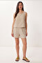 Muslin Blouse Shorts Set Lmc0063 Cream