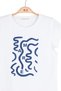 Nk girl's mixed print short sleeve t-shirt, ages 8-14, white - navy - 6