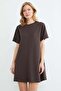 Basic Çimalı Mini Length Modal Dress - 5