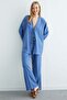 Linen Kimono with Tie Front, 2 Piece Set - 4