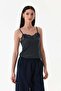 Wrapped Fabric Lace Strap Bodysuit