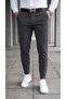 Men's Smoked Color Quality Flexible Lycra Slim Fit Linen Trousers