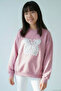 Girl's Sweatshirt with Butterfly Appliqué and Embroidery, Ages 8-12, Dried Rose