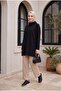 Turtleneck Slit Thessaloniki Tunic - Black - 3