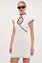 Ribbed Chest-Cut Out Mini Dress
