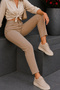 Mom Fit Jean High Waist Boyfriend Cut Lycra Stretch Camel Women's Jeans C599 - 5