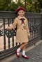 Girl's Trench Coat Beige Trench Coat - 6