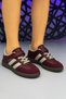 Children's Velcro Lace Waterproof Sports Shoes - Claret Red Beige - 5