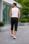 Men's Black Gray 2-Piece Long Combed Cotton Shorts & Bermuda Capri Summer Cotton Slim Fit - 7