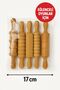 Wooden 5-Piece Roller Set – Natural Hornbeam, Child-Friendly, Suitable for Play Dough and Food - 7