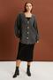 Buttoned Long Knitted Cardigan (B22-5755-Std) - 3