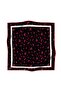 100% Twill Silk Border Crispy Flower Pattern Black - Red Color 90X90 Planting Shape: Hand Sewing Match - 8