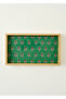 Indian Glass Tray Green (22X37 cm)