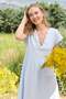 Lace-Up Back Pleated Midi Dress - 2