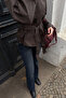 Bsk Model Mock Neck Lined Women's Trench Coat Jacket Trench with Back Windbreaker Detail - 6