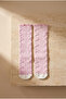 Girl baby 3-pack knee-length pink socks - 4
