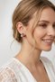 Cherry Model Zircon Stone Stainless Steel Gold Color Women's Earrings - 1.4 cm - 2